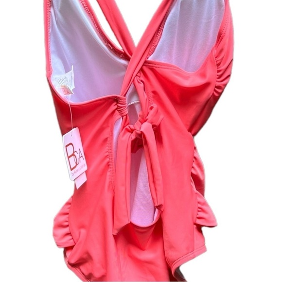 🌻NEW BCA by Rebecca Virtue Tori Coral Twist One Piece Plunge Swimsuit Size M - Picture 6 of 11